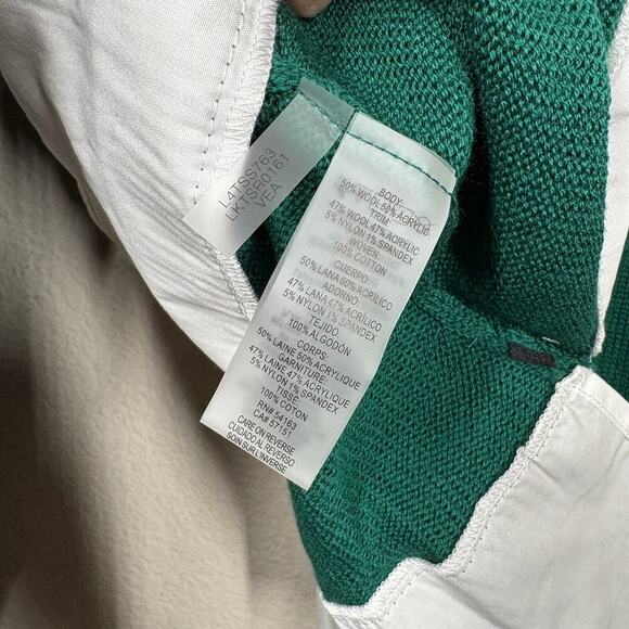 Karl Lagerfeld Medium Layered Look Sweater Veridian Green Long Sleeves - Picture 9 of 10